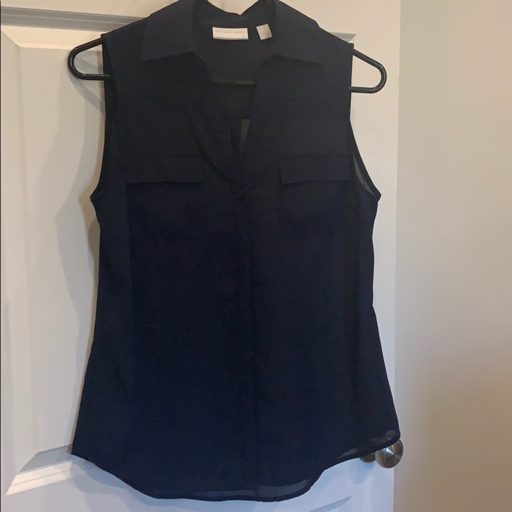 New York & Company Sleeveless button down